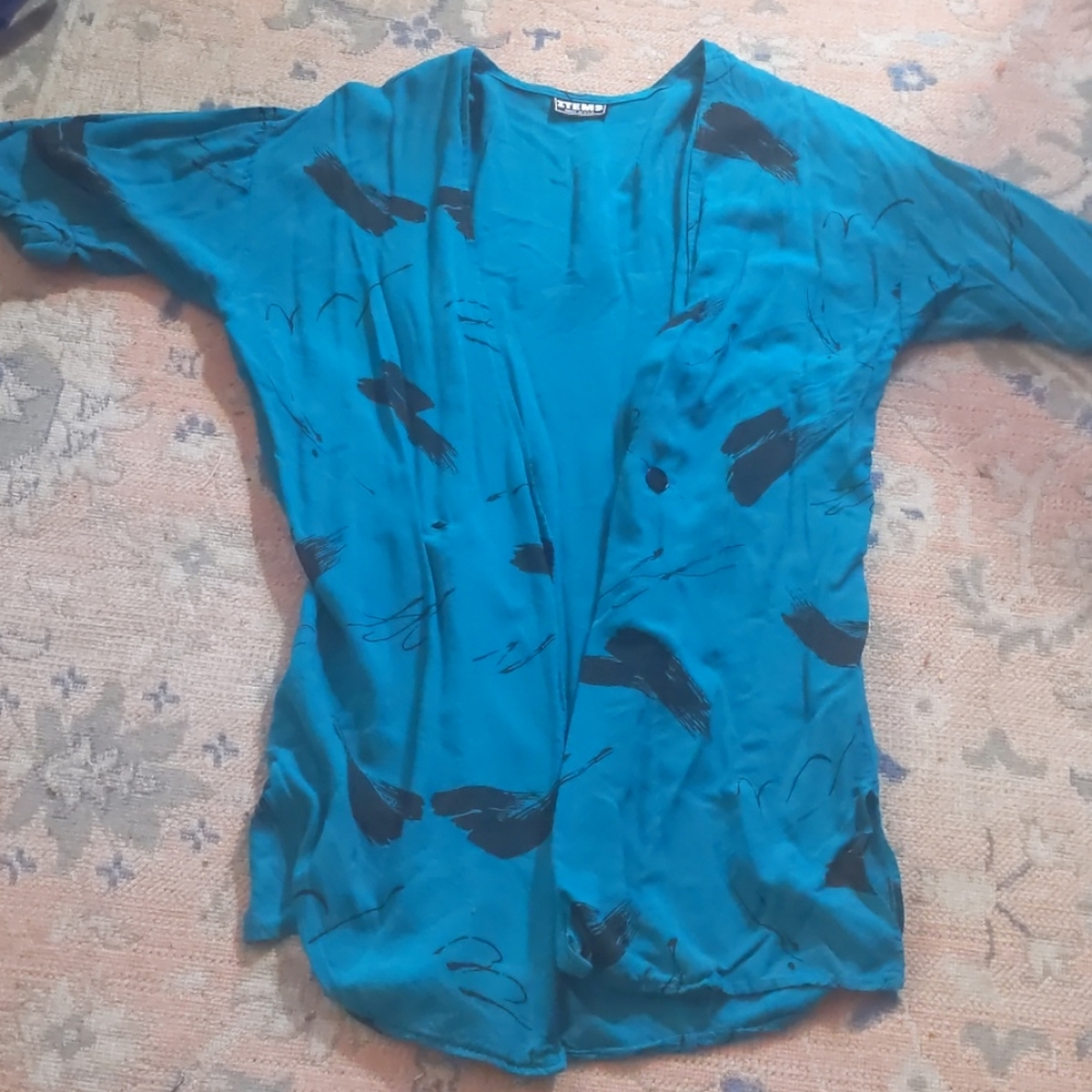 90s vintage double breasted kimono style blazer